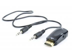 Adaptér C-TECH HDMI na VGA + Audio, M/F