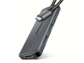 AXAGON HMC-5H8K, USB 5Gbps hub, 2x USB-A, USB-C, HDMI 8k/30Hz, PD 100W, kabel USB-C 15cm