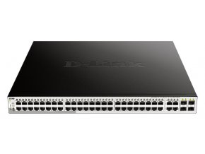 D-Link DGS-1210-52MP L2/L3 Smart+ PoE switch, 48x GbE PoE+, 4x RJ45/SFP, PoE 370W