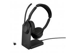 Jabra Evolve2 55/Stereo/ANC/USB-C/BT-USB/Bezdrát/MS/Stand/Černá