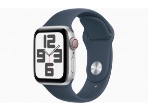 Apple Watch SE Cell/40mm/Silver/Sport Band/Storm Blue/-M/L