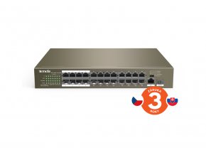 Tenda TEF1126P-24-250W PoE AF / AT switch - 24x PoE 100 Mb/s + 2x Uplink 1Gb/s RJ45/SFP, PoE+ 225W