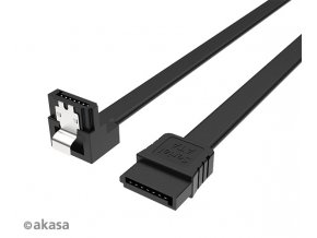 AKASA - Proslim SATA kabel 90° - 100 cm