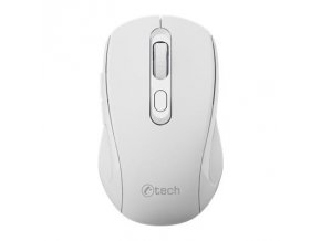 C-TECH WLM-12WH/Ergonomická/Optická/Pro praváky/Bezdrátová USB + Bluetooth/Bílá