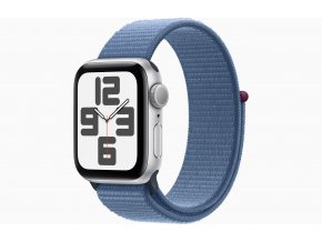 Apple Watch SE/44mm/Silver/Sport Band/Winter Blue