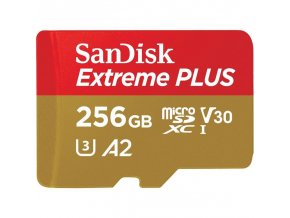 SanDisk Extreme PLUS/micro SDXC/256GB/200MBps/UHS-I U3 / Class 10/+ Adaptér