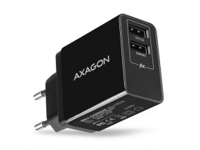 AXAGON ACU-DS16, SMART nabíječka do sítě 16W, 2x USB-A port, 5V/2.2A + 5V/1A