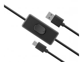 AKASA - USB 2.0 typ A na typ C kabel se switchem