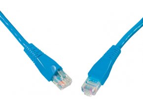SOLARIX patch kabel CAT5E UTP PVC 0,5m modrý snag-proof