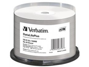 VERBATIM CD-R(50-Pack)/52x/700MB/ThermoPrint/NoID