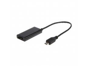 Gembird adaptér MHL (M) - HDMI (F) + microUSB (BF, 11pin), 16cm