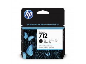 HP 712 Inkoustová náplň černá (80ml); 3ED71A