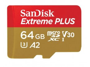 SanDisk Extreme PLUS/micro SDXC/64GB/200MBps/UHS-I U3 / Class 10/+ Adaptér