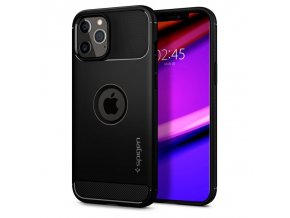 Ochranný kryt Spigen Rugged Armor pro Apple iPhone 12/iPhone 12 Pro (6,1") černý