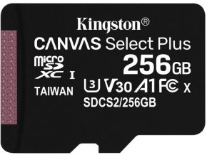 Kingston CANVAS SELECT PLUS/micro SDXC/256GB/100MBps/UHS-I U3 / Class 10