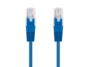 Kabel C-TECH patchcord Cat5e, UTP, modrý, 0,5m