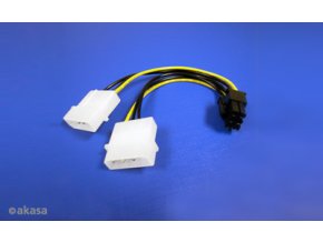 AKASA - 4-pin Molex na 6-pin ATX PCIex adaptér