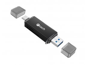 Čtečka karet C-tech UCR-02-AL, USB 3.0 TYPE A/ TYPE C, SD/micro SD