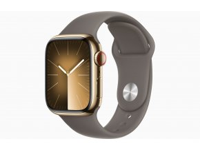 Apple Watch S9 Cell/45mm/Gold/Sport Band/Clay/-S/M