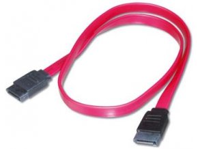 PremiumCord 0,5m datový kabel SATA 1.5/3.0 GBit/s červený