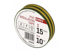 Emos Izolační páska PVC 15/10 zelená/žlutá