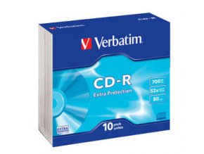 VERBATIM CD-R(10-Pack)Slim/EP/DL/52x/700MB