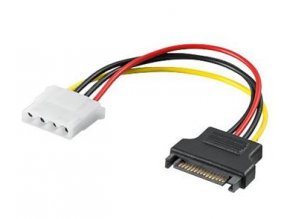 PremiumCord Napájecí redukce Molex 5.25" F - S-ATA M