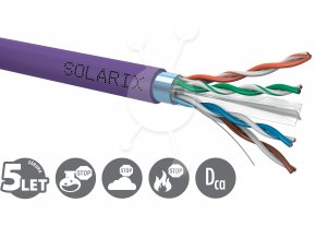 Instalační kabel Solarix CAT6 FTP LSOH Dca-s2,d2,a1 500m/cívka SXKD-6-FTP-LSOH