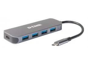 D-Link USB-C to 4-Port USB 3.0 Hub with Power Delivery