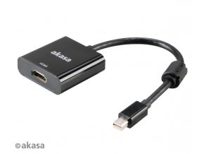 AKASA - adaptér miniDP na HDMI aktivní - 20 cm