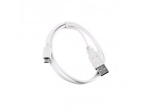 Kabel C-TECH USB 2.0 AM/Micro, 1m, bílý