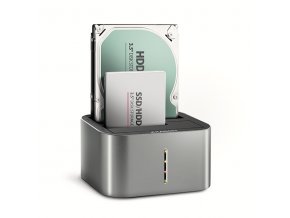 AXAGON ADSA-DC, USB-C 5Gbps - 2x SATA 6G 2.5"/3.5" SSD/HDD CLONE DUAL dokovací stanice