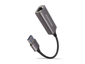 AXAGON ADE-TR, USB-A 3.2 Gen 1 - Gigabit Ethernet síťová karta, auto instal, titanově šedá