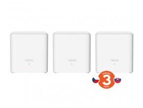 Tenda Nova EX3 (3-pack) WiFi6 AX1500 Mesh Gigabit system, 6xGLAN/GWAN, WPA3, VPN, SMART CZ aplikace