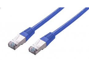 Kabel C-TECH patchcord Cat5e, FTP, modrý, 2m