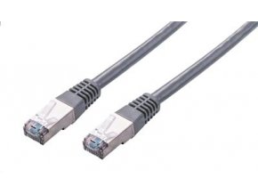 Kabel C-TECH patchcord Cat5e, FTP, šedý, 3m
