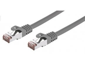 Kabel C-TECH patchcord Cat6, FTP, šedý, 10m
