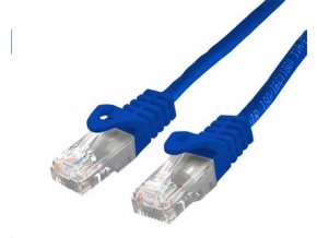 Kabel C-TECH patchcord Cat6, UTP, modrý, 0,5m