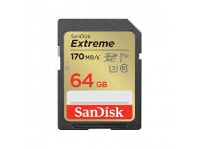 SanDisk Extreme/SDXC/64GB/170MBps/UHS-I U3 / Class 10