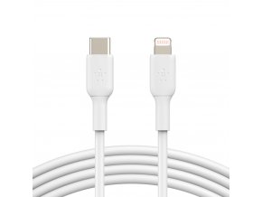 BELKIN kabel USB - C - Lightning, 1m, bílý