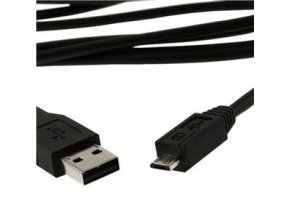 Kabel USB A Male/Micro B Male, 0.5m,USB 2.0,černý
