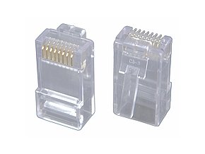 Konektor RJ45 CAT5E UTP 8p8c pro licnu 100ks bal.