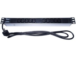 PremiumCord panel do 19" 1U, 10xC13, 2m