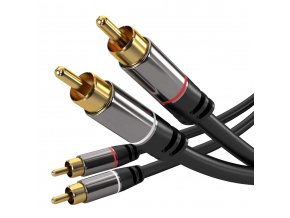 PremiumCord HQ stíněný kabel 2x CINCH-2x CINCH M/M 1,5m