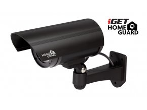 iGET HGDOA5666 - atrapa/maketa bezpečnostní CCTV kamery, blikající črv. LED,4x nálepka CCTV varování