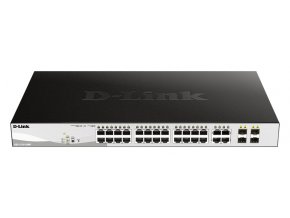 D-Link DGS-1210-28MP L2/L3 Smart+ PoE switch, 24x GbE PoE+, 4x RJ45/SFP, PoE 370W