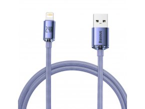 Baseus CAJY000005 Crystal Shine Series Datový Kabel USB - Lightning 20W 1,2m Purple