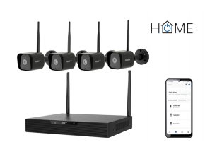 iGET HOME NVR N4C4 - CCTV bezdrátový Wi-Fi set FullHD 1080p, 4CH NVR + 4x kamera 1080p se zvukem