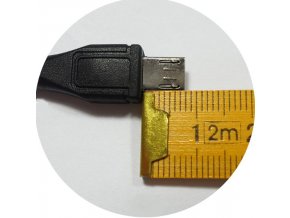 Kabel micro USB 2.0, A-B 1,8m s delším  konektorem