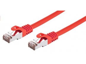 Kabel C-TECH patchcord Cat6, FTP, červený, 0,5m